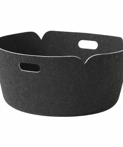 Best deal 👏 Muuto Restore Round Basket, Black Melange 🌟