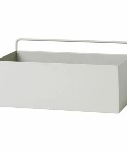 Outlet ⭐ Ferm LIVING Wall Box, Rectangle, Light Grey ✔️