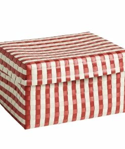 Budget ???? HAY Maxim Stripe Box, L, Red - Sand ⭐