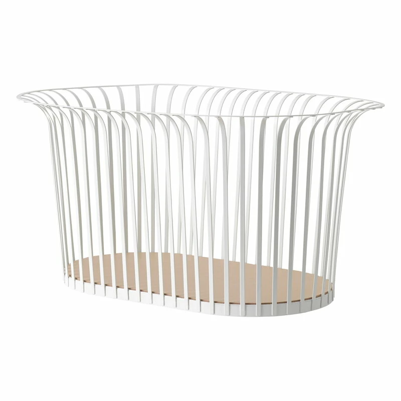 Ribbon basket, white Budget ???? MENU Ribbon Basket, White ⌛ -Muuto Shop 4300649 Ribbon Basket Ivory Angle