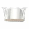 Budget ???? MENU Ribbon Basket, White ⌛ -Muuto Shop 4300649 Ribbon Basket Ivory Front