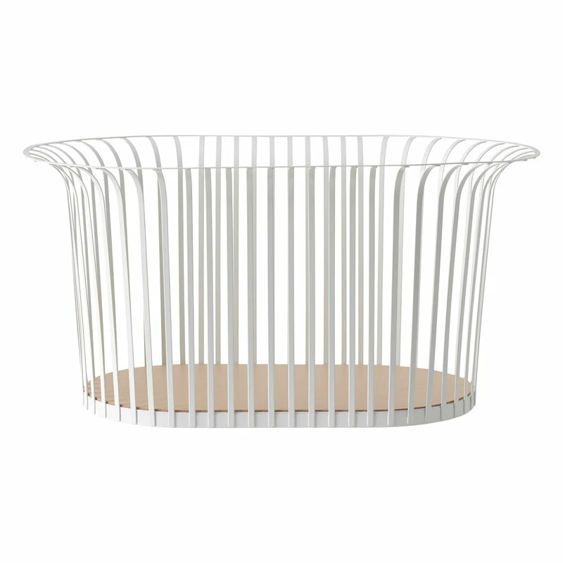 Ribbon basket, white Budget ???? MENU Ribbon Basket, White ⌛ -Muuto Shop 4300649 Ribbon Basket Ivory Front