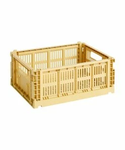 Wholesale 🛒 HAY Colour Crate, M, Recycled Plastic, Golden Yellow ⌛
