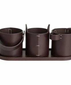 Discount ✔️ Fritz Hansen Buckets, Brown Leather ????