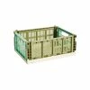 Outlet ???? HAY Colour Crate Mix, M, Recycled Plastic, Olive - Dark Mint ???? -Muuto Shop AB664 A602 AH15 HAY Colour Crate Mix M olive dark mint