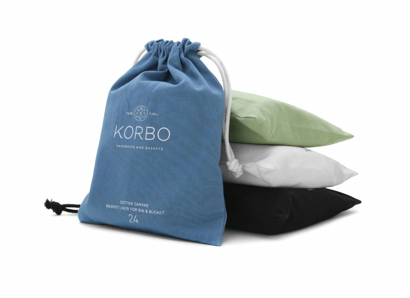 Basket Liner 24 L, blue Promo ???? Korbo Basket Liner 24 L, Blue ???? -Muuto Shop Basket liners all colors blue front 2