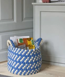 Cheapest ✨ HAY Bead Basket With Handles, 40 Cm, Blue Dash ???? 6 Cheapest ✨ HAY Bead Basket With Handles, 40 Cm, Blue Dash ???? -Muuto Shop Bead Basket With Handle blue dash