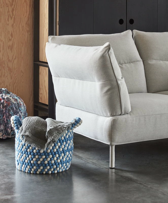 Bead basket with handles, 40 cm, blue dash Cheapest ✨ HAY Bead Basket With Handles, 40 Cm, Blue Dash ???? -Muuto Shop Bead Basket With Handle blue dash Crinkle Plaid grey Pandarine 3 Seater w reclining armrest Mode Clavicle 009