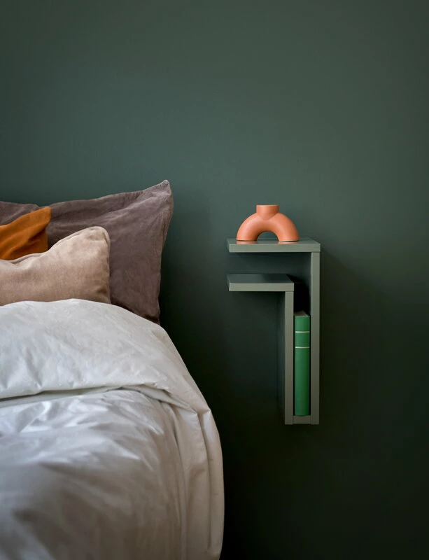 F-shelf, left, green grey Best deal ???? Maze F-shelf, Left, Green Grey ???? -Muuto Shop F shelf Left green lifestyle 1