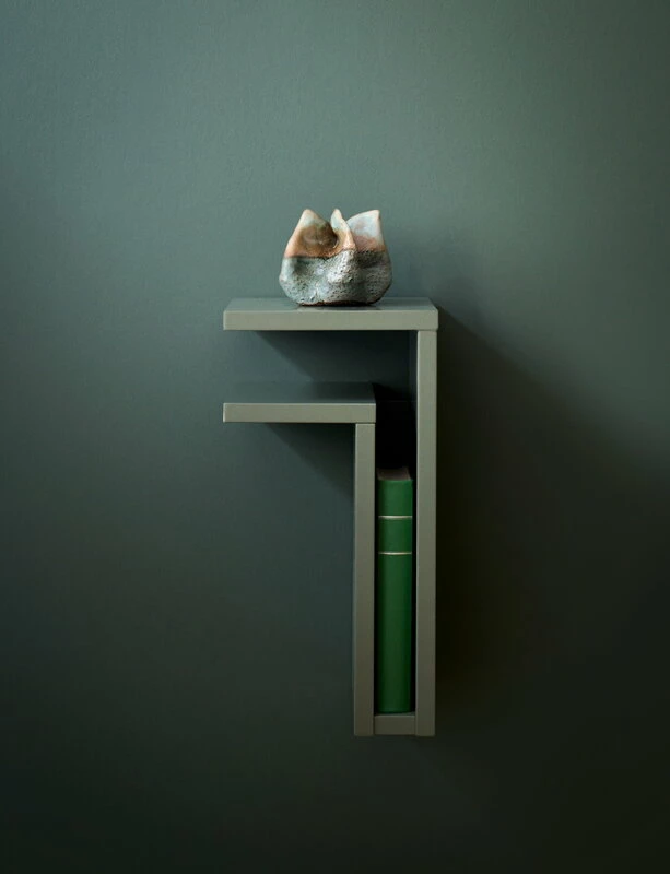 F-shelf, left, green grey Best deal ???? Maze F-shelf, Left, Green Grey ???? -Muuto Shop F shelf Left green lifestyle 2