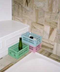 Deals ???? HAY Colour Crate, S, Recycled Plastic, Dark Mint ???? 4 Deals ???? HAY Colour Crate, S, Recycled Plastic, Dark Mint ???? -Muuto Shop HAY Colour Crate dark mint dusty rose light blue