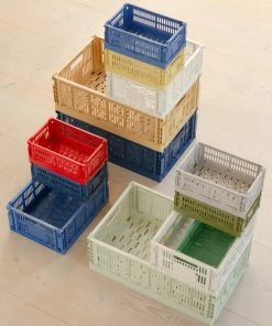 Cheap ✔️ HAY Colour Crate, S, Recycled Plastic, Mint ???? -Muuto Shop HAY Colour Crate family 01 5
