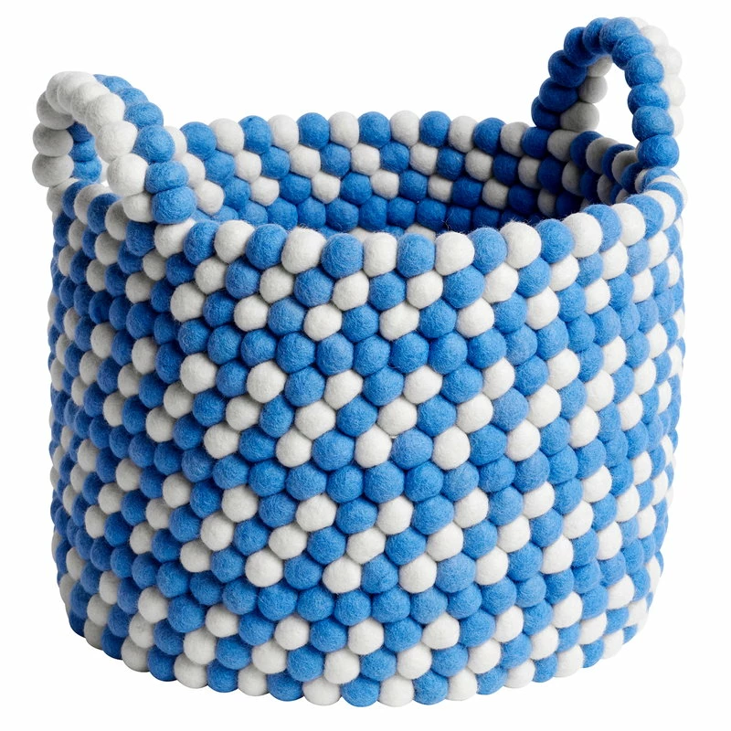 Bead basket with handles, 40 cm, blue dash Cheapest ✨ HAY Bead Basket With Handles, 40 Cm, Blue Dash ???? -Muuto Shop Hay20 Kori1 SM