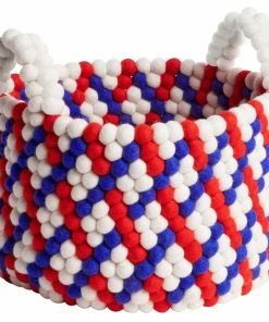 Best deal 🌟 HAY Bead Basket With Handles, 40 Cm, Red Basket Weave ❤️