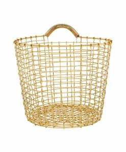 New โจ Korbo Bin 16 Wire Basket, Brass ๐ฏ