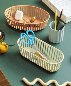 Best Pirce ???? HAY Panier Basket, Oblong, Sand ???? -Muuto Shop Panier Oval bright rust Panier Oblong sand Grip Scissors L blue 1