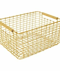 Brand new π Korbo Rectangular 19 Wire Basket, Brass β