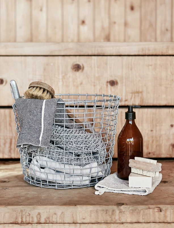 Bin 16 wire basket, galvanized Best Pirce ???? Korbo Bin 16 Wire Basket, Galvanized ???? -Muuto Shop Sauna Bin 16 28129