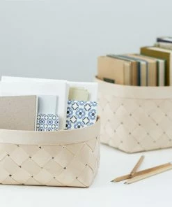 Coupon ???? Verso Design Viilu Birch Basket, Oval, M ???? -Muuto Shop VIILU Oval S 2B L with paper 1